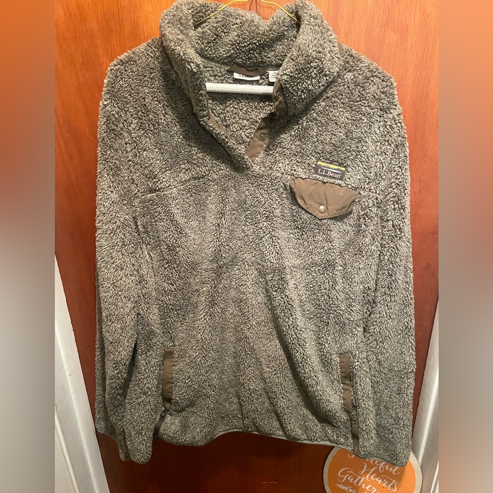 Ll bean high pile fleece pullover